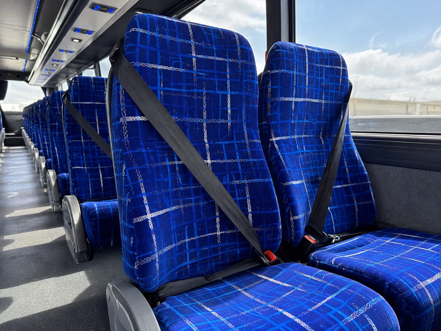 56 passenger charter bus interior