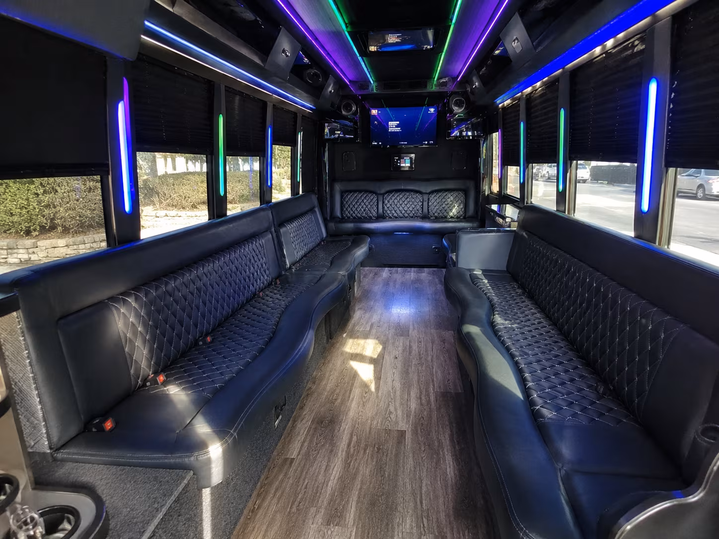 santa ana 15 passenger party bus interior