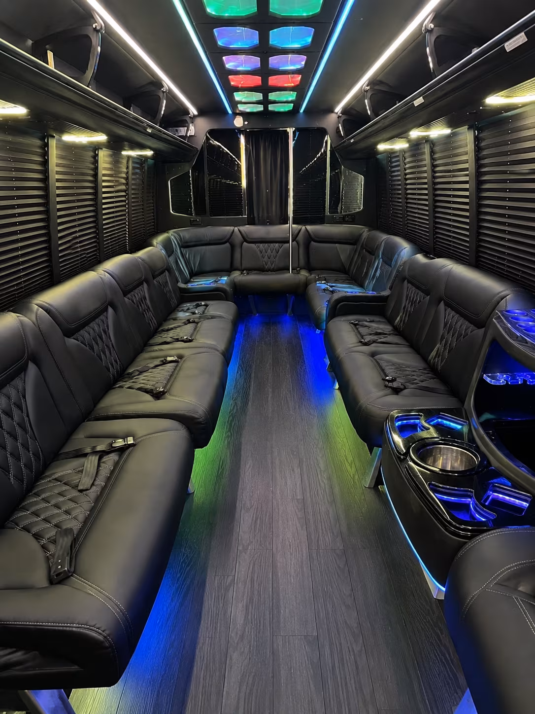santa ana 20 passenger party bus interior