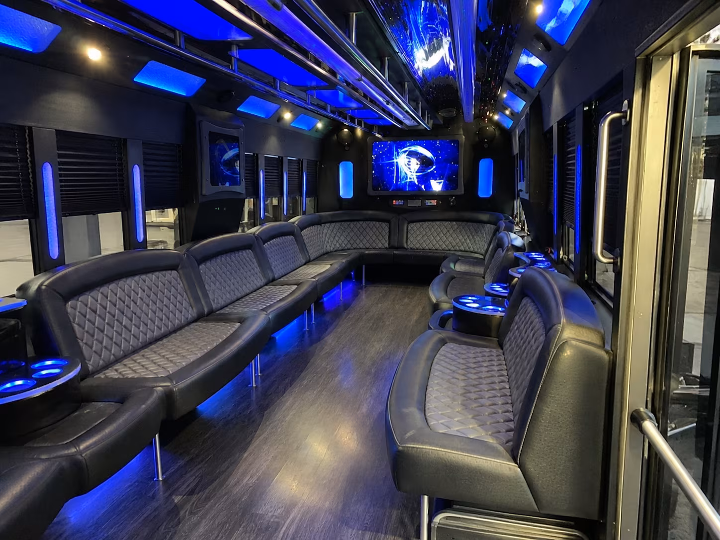 santa ana 28 passenger party bus interior