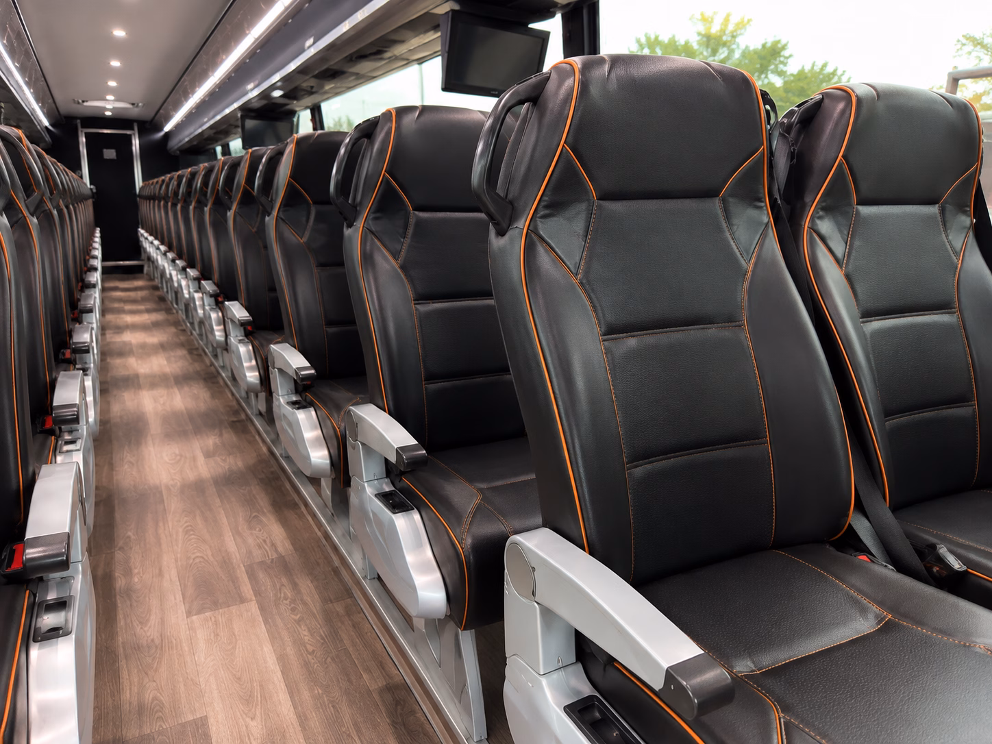 santa ana charter bus rental inside